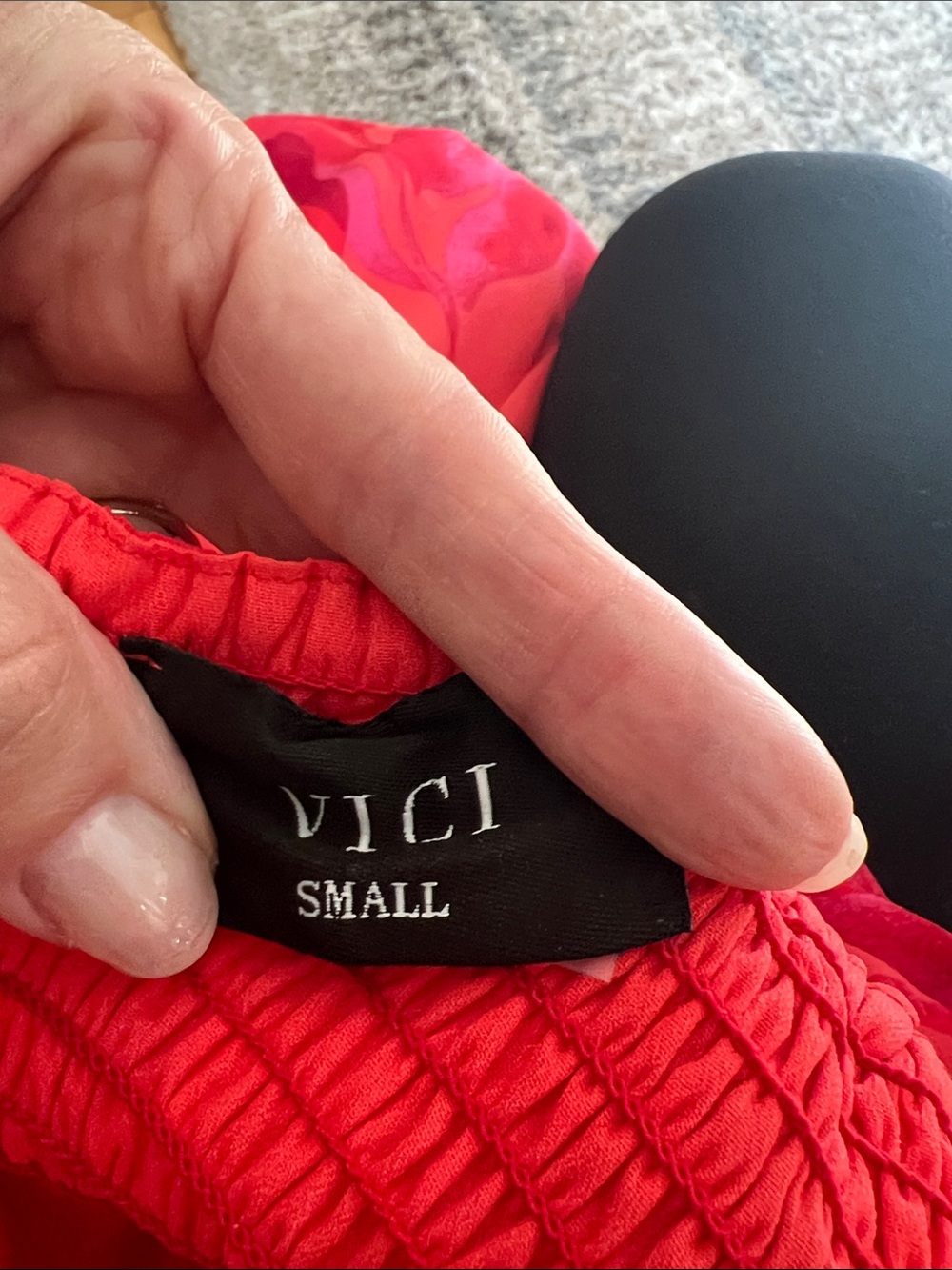 Vici Red Floral Print Maxi Dress with Spaghetti Straps - Picture 2 of 4